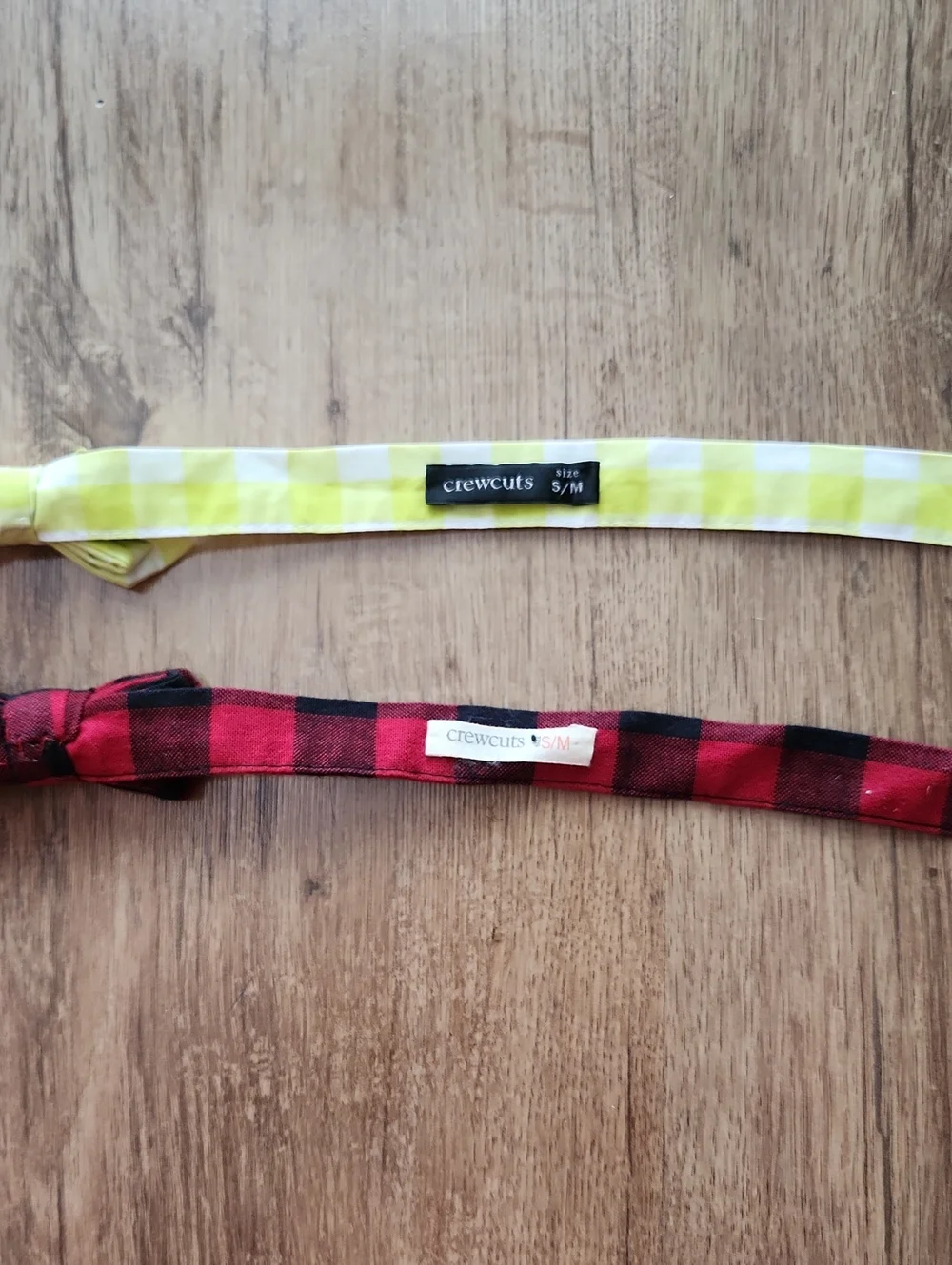 Crewcuts Boys Bow Ties - Yellow Neon & Red Black Plaid Size S/M